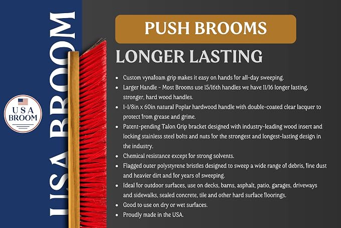 24" Everyday Sweep Indoor/Outdoor Push Broom - Image 9