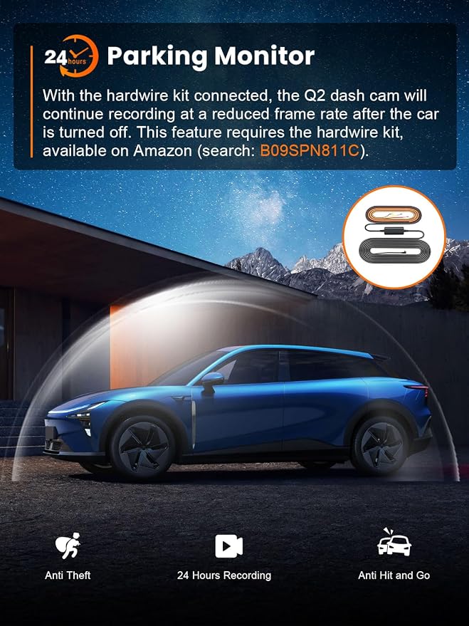 4K Dash Cam Front, Built-in 5G WiFi, 64GB Card Included, Dash Camera - Image 7