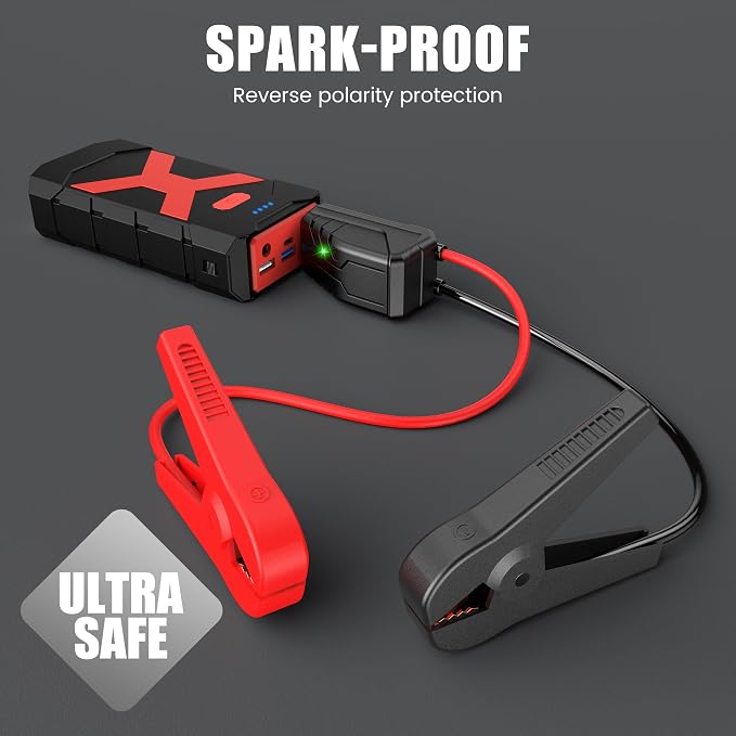BOOKOO Jump Starter 2000A for Car/Boat/Lawnmower Portable 12V Car Battery Jump - Image 3