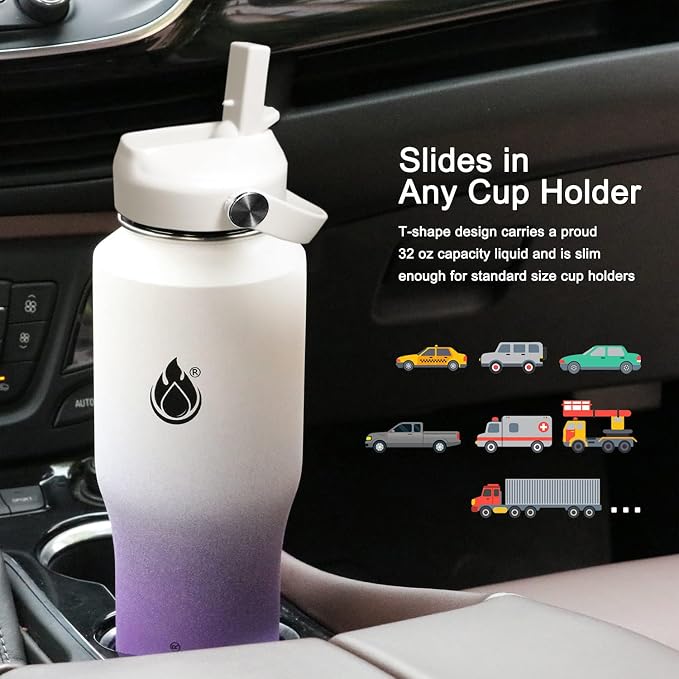 SENDESTAR 32oz Water Bottle Wide Mouth Stainless Steel Vacuum Insulated Double - Image 3