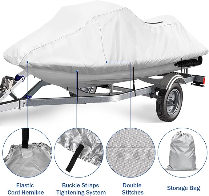 iCOVER Jet Ski Cover- Water Proof Heavy Duty Trailerable Personal Watercraft - Image 2