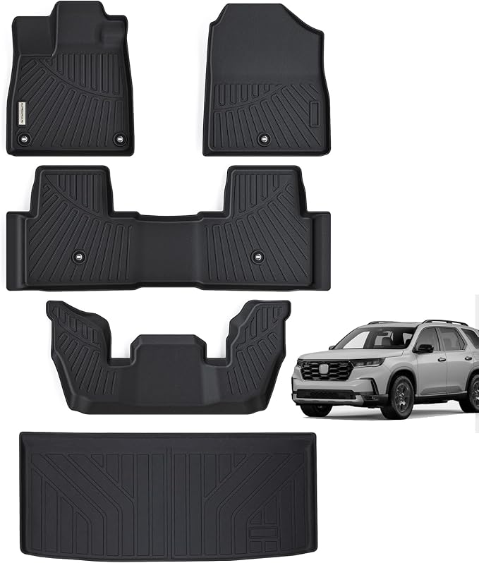 Floor Mats & Trunk Mat for 2023 2024 2025 Honda Pilot by SANBAN-AXE