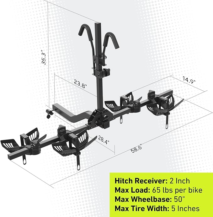 Vibrelli Hitch Bike Rack - Image 7