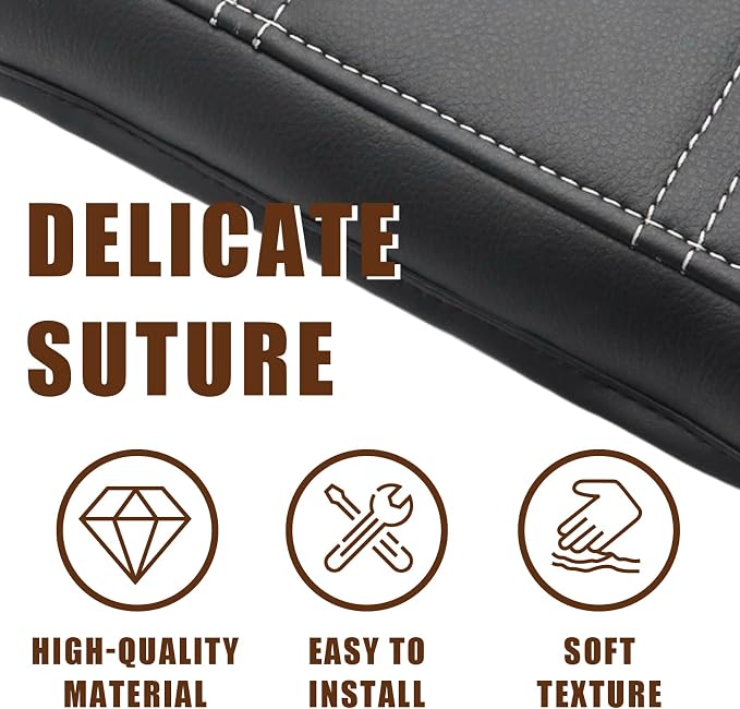 Muslogy for Acadia 2017-2023 Center Console Pad Armrest Cover Vegan Leather - Image 5