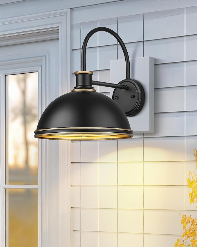 kudos Exterior Gooseneck Barn Light, Farmhouse Black Outdoor Wall Light - Image 8