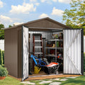 DWVO 6x4ft Storage Shed for Outdoors, Metal Sturdy Weatherproof Tool Locker by DWVO