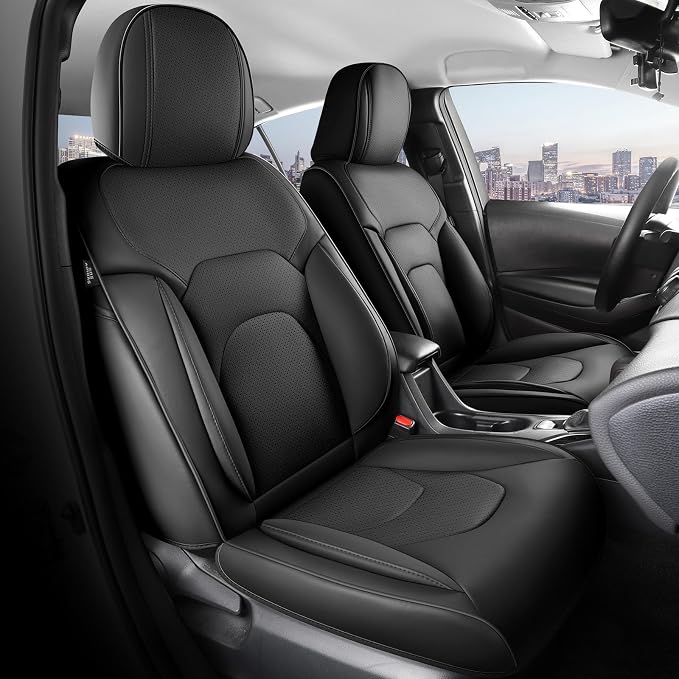 FREESOO Car Seat Covers Full Set, Waterproof Automotive Seat Covers, Leather by FREESOO