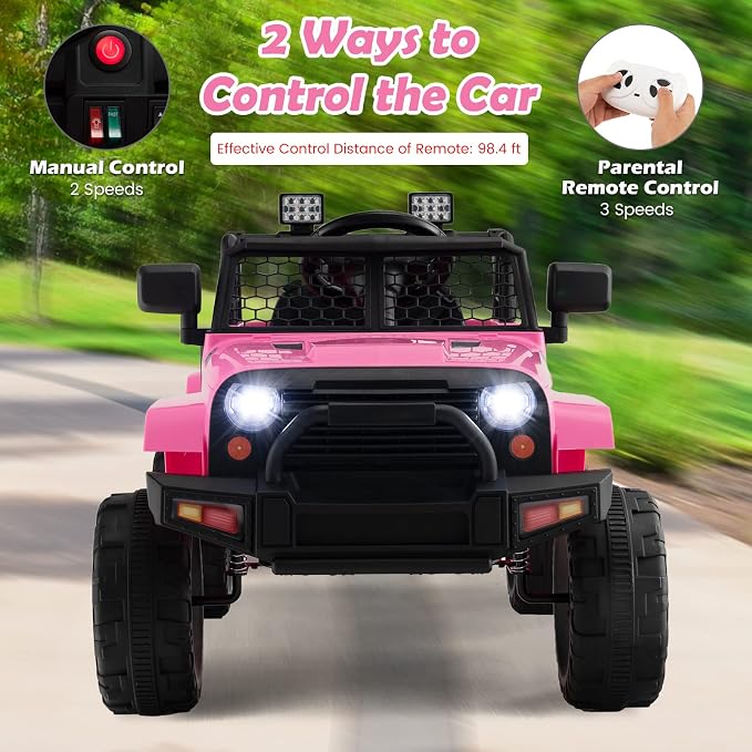 Costzon Ride on Car, 12V Battery Powered Truck Vehicle - Image 5