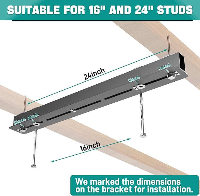 EVERHANGER Ceiling Storage Rack, Heavy Duty Overhead Garage Storage Rack - Image 4