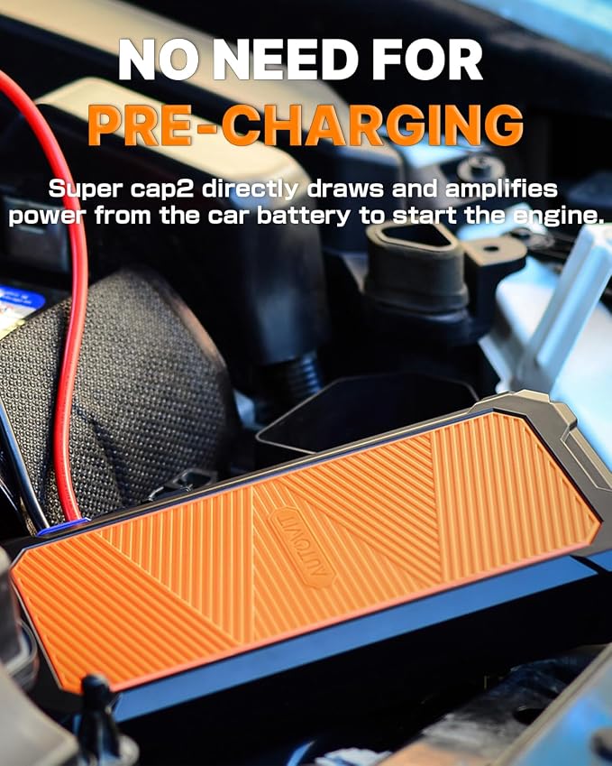 Autowit Super Capacitor Jump Starter, 12V Batteryless Portable Jump Box - Image 3