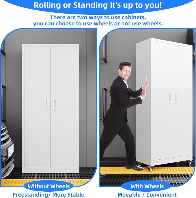 73" H Metal Storage Cabinet - Image 4