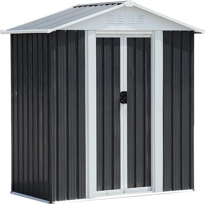 5x3 FT Outdoor Storage Shed, Metal Garden Shed - Image 5