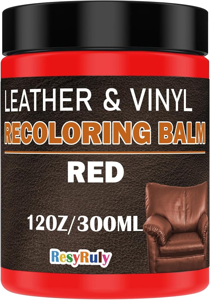 Leather Stains and Dye Liquid Red Recoloring Balm Dashboard Fabric Sneaker by ResyRuly