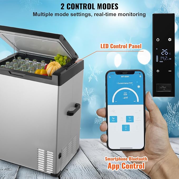 VEVOR 12 Volt Car Refrigerator Fridge, 70Liter Single Zone Portable Freezer - Image 4
