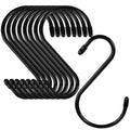 24 Pack 5 inch S Hook, Steel Iron Rubber Coated Closet S Hooks by Nisoger