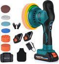Cordless Car Buffer Polisher w/ 2x2000mAh 21V Batteries, 6 Inch Car buffer by Protmex