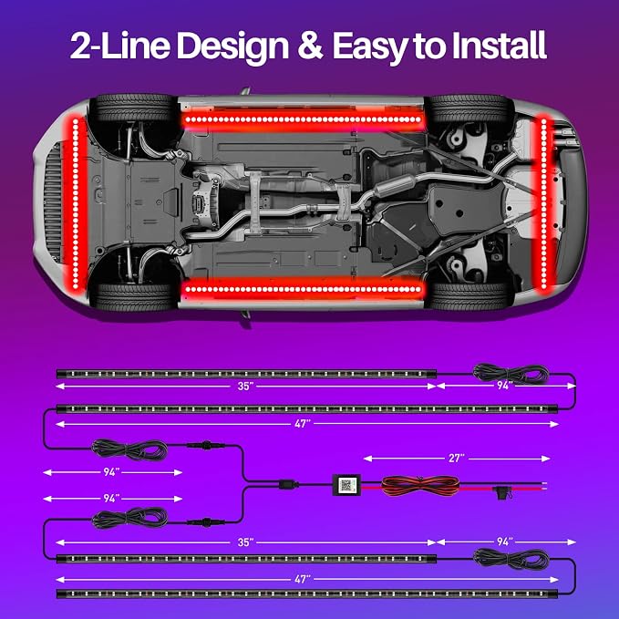 Underglow Kit for Car, Car Led Underglow Lights for Trucks - Image 5