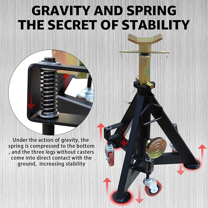 BESTOOL 16 Ton Heavy Duty Jack Stands – 35, 000 lbs Capacity, Adjustable 26" to - Image 4