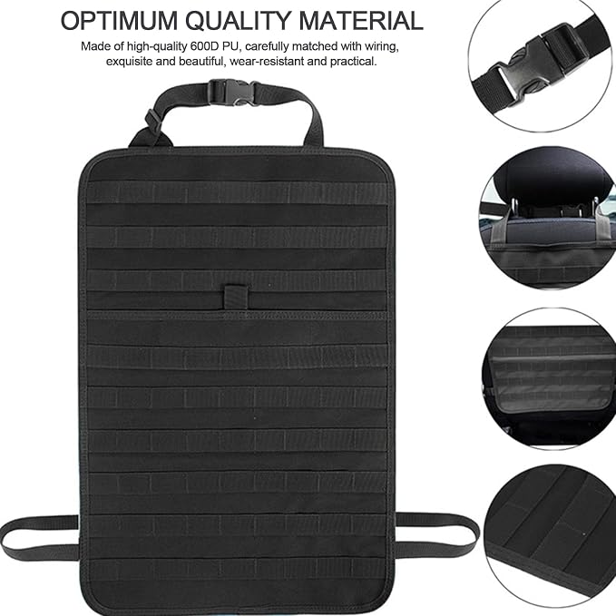 Universal Tactical Seat ​Back Organizer Vehicle Molle Panel Organizer Storage - Image 5