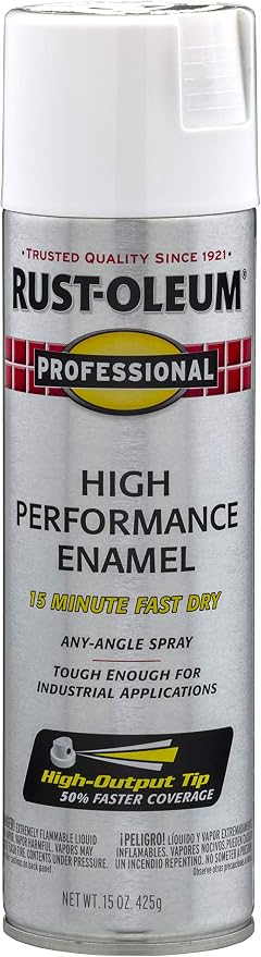 Rust-Oleum 7590838 Professional High Performance Enamel Spray Paint, 15 Oz by Rust-Oleum