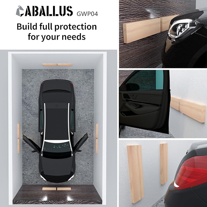 GWP04 Wood Grain Garage Wall Protector Car Door Protectors, Parking Stopper - Image 3