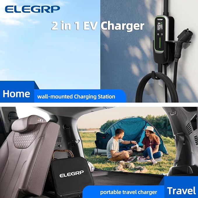 ELEGRP Level 2 EV Charger for Home, 32 Amp, ETL Certified, PBE & LCD Technology - Image 8