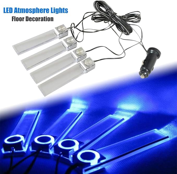 Interior Car Footwell Lights, LED Car Strip Lights, 4 in 1 12V Car Auto - Image 2