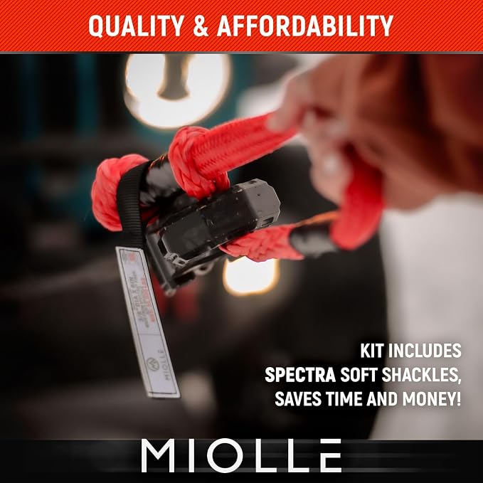 MiolleGear Kinetic Recovery Rope kit Heavy Duty Tow Rope - Image 4
