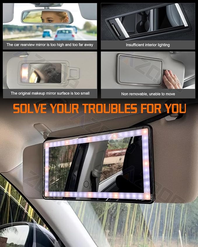 Car Sun Visor Vanity Mirror Compatible - Image 6