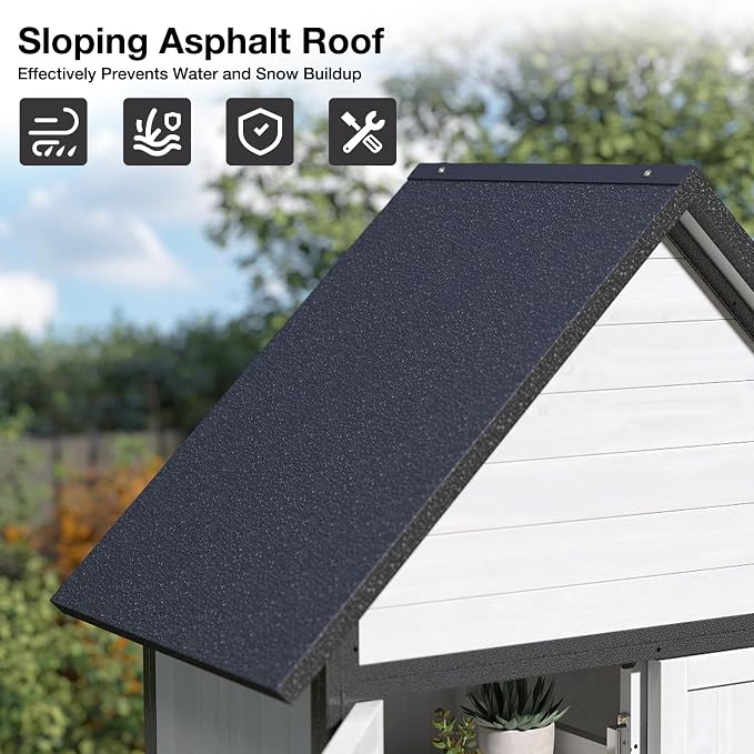 Outdoor Storage Shed with Sloped Roof - Image 4