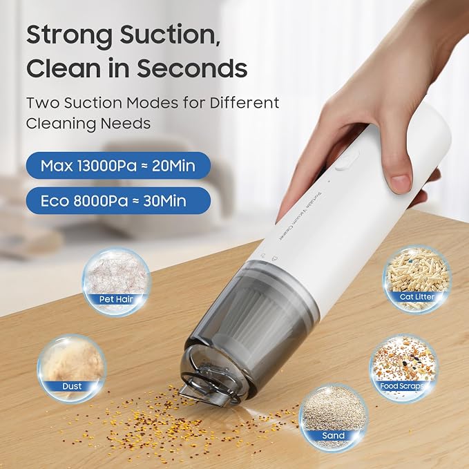 Handheld Vacuum Cordless, Car Vacuum Cleaner Portable - Image 3
