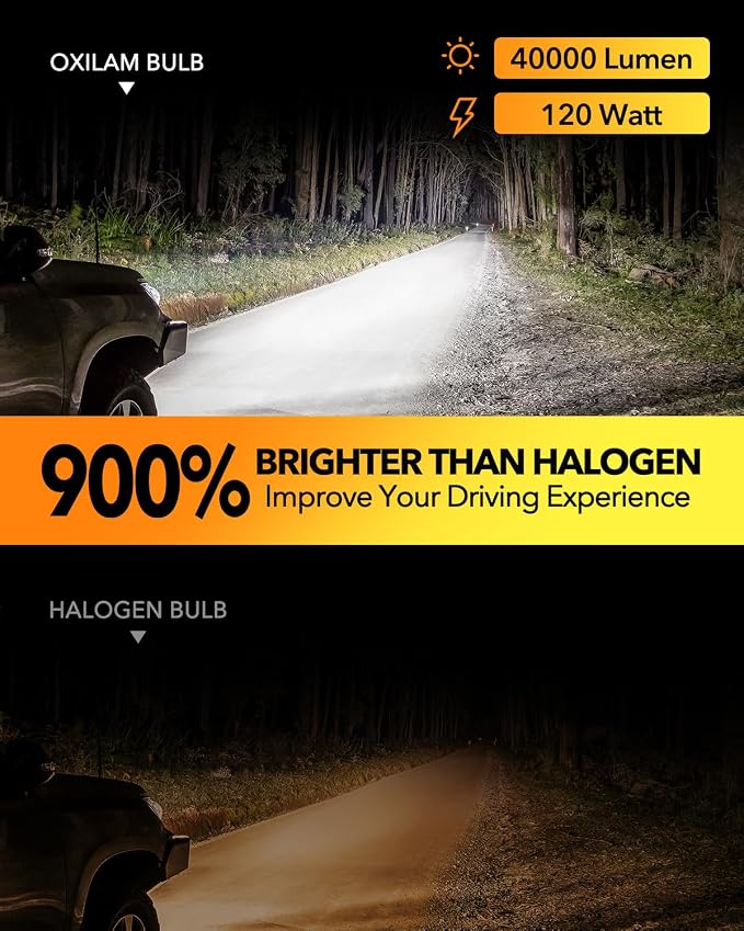 OXILAM HB2 9003 H4 LED Bulbs, 900% Ultra Bright, No Polarity, Plug-N-Play - Image 2