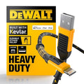 DEWALT Heavy Duty Lightning to USB A Cable — Reinforced Braided Cable by DEWALT