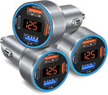 USB C Car Charger with Voltage Display, 3 Pack 65W Super Fast Charging Car by Bangfun