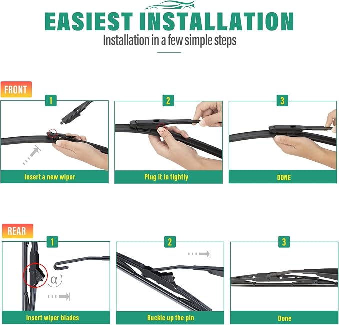 24" 21" 13" Windshield Wiper Blades Replacement - Image 7