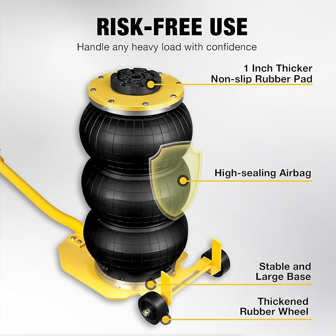 YELLOW JACKET Air Jack 3 Ton Triple Bag Air Jack - Image 6