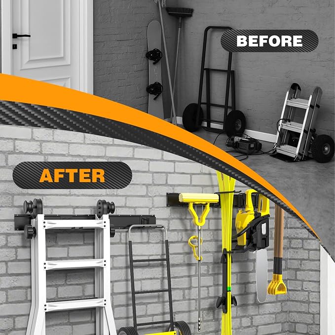 48 Inches Garage Storage, Garage Organization, Wall Mount Garden Tool Organizer - Image 7