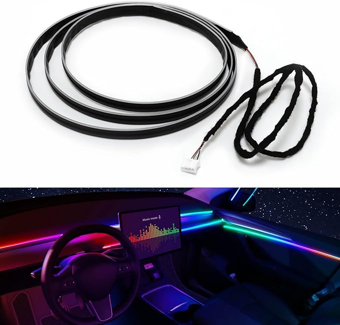 Dreamcolor Acrylic Interior Car LED Strip Light 29.5-inch, which fit by MAODANER