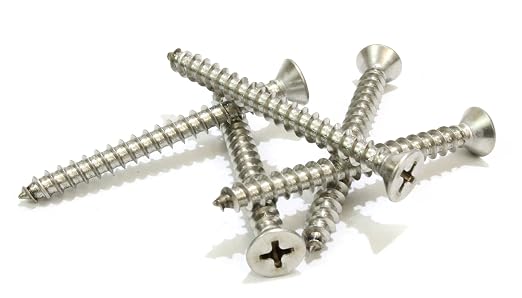 Bolt Dropper #8 X 1-1/2'' Stainless Steel Flat Head Phillips Wood Screw - Image 4