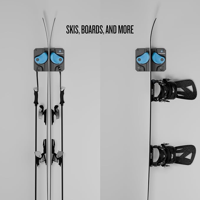 Ultimate Ski & Snowboard Wall Rack | Secure, Non-Slip Storage | Fits Any - Image 2
