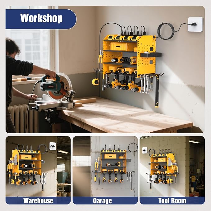 Heavy Duty Power Tool Organizer Wall Mount - Image 7