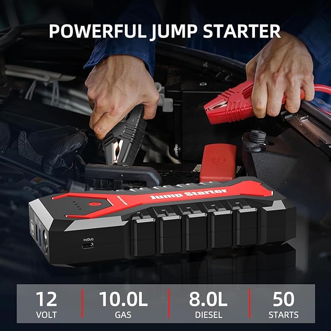 DBPOWER 3000A/80.66Wh Portable Car Jump Starter 12V Auto Lithium-Ion Battery - Image 2