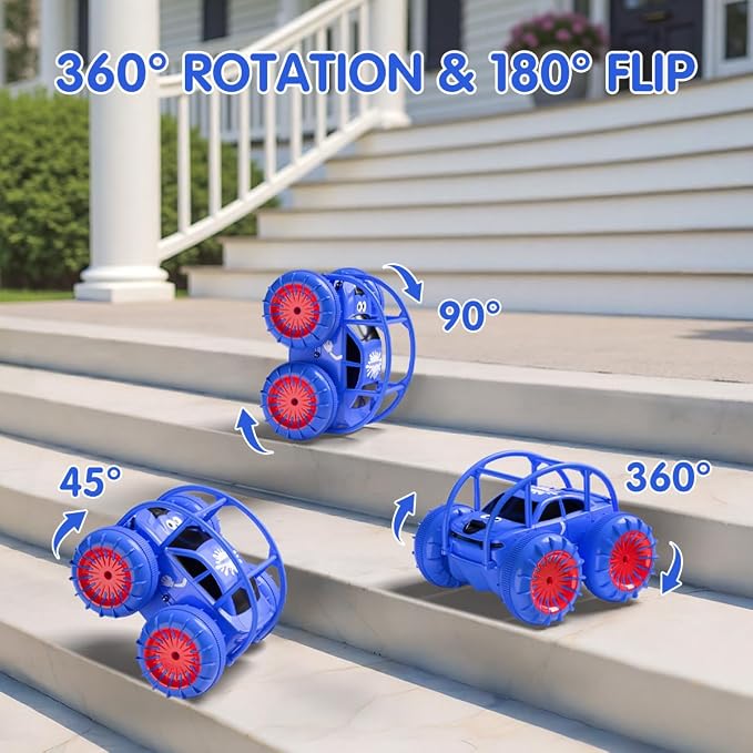Remote Control Car, Fast Direct Charging RC Cars Amphibious 360° Rotating LED - Image 3