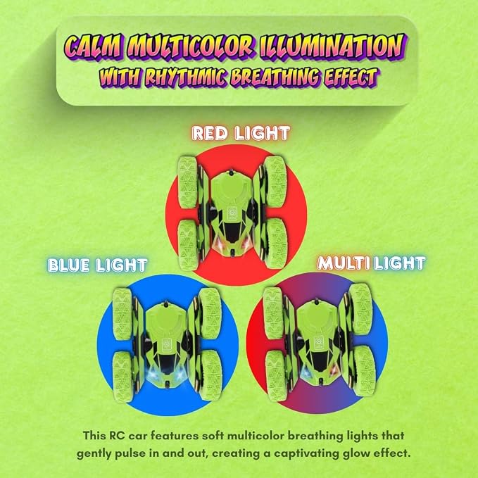 RC Stunt Car, Remote Control Double-Sided Driving 360° Flips & Rotations - Image 7