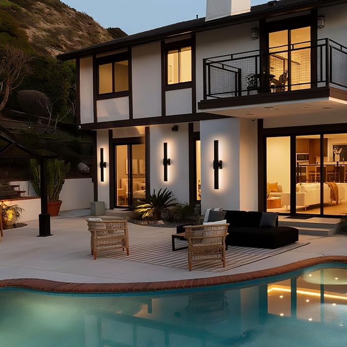 Modern Outdoor Wall Light 3CCT Dimmable LED Outdoor Sconce Lights - Image 8