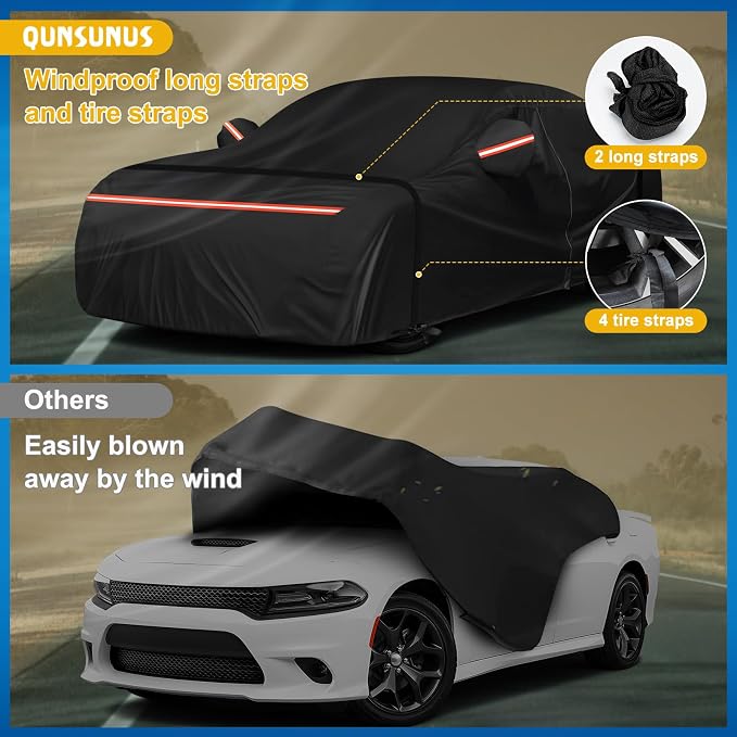 for Dodge Charger Car Cover Waterproof All Weather, 6 Layers Car Cover - Image 4