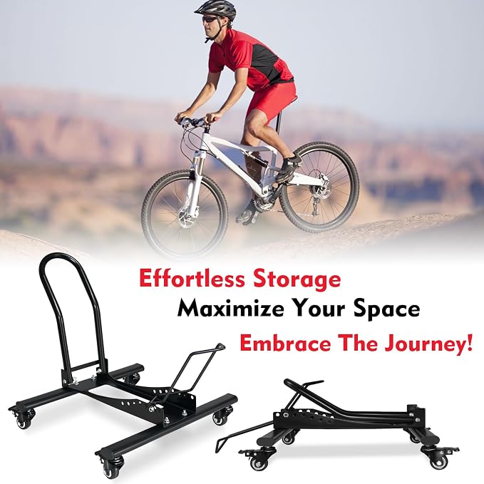 Bike Floor Stand Freestanding Space-Saving Indoor Garage Bike Storage Bicycle - Image 7