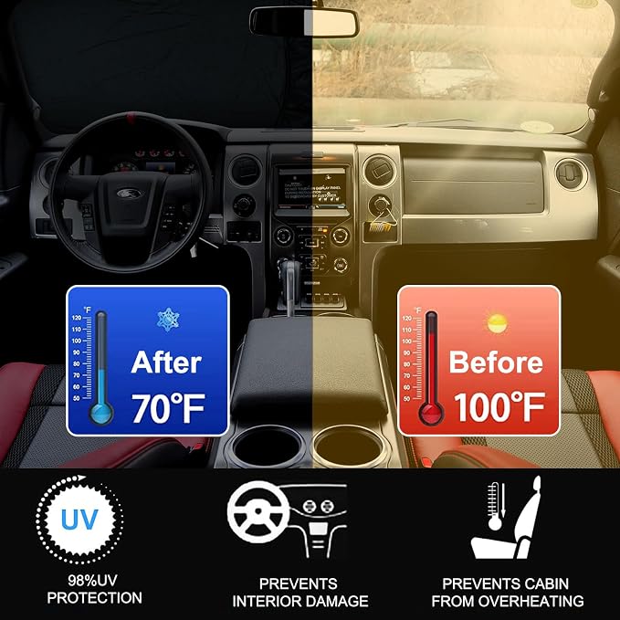 2024 Upgrade Front Windshield Sunshade fit - Image 2