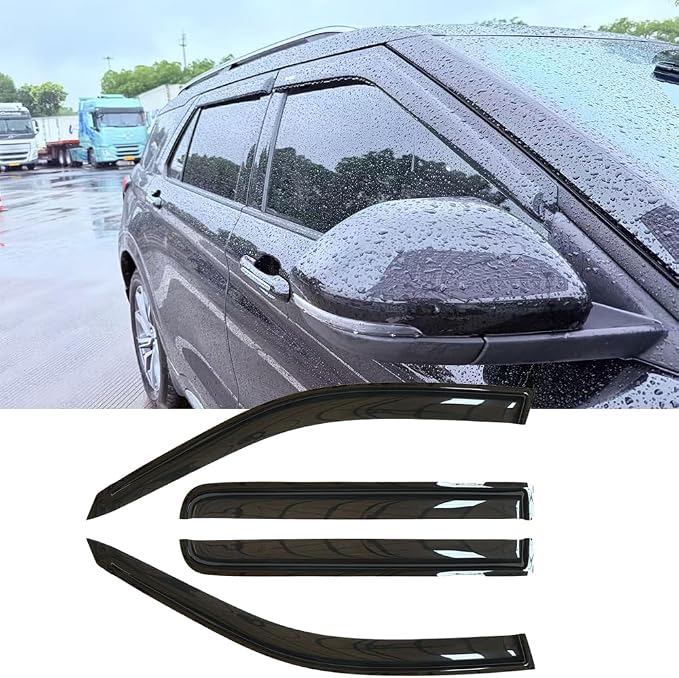 94332 Side Window Visor Wind Vent Deflector fit - Image 2