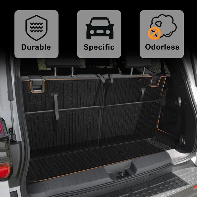 TripleAliners Floor Mats & Trunk Mat & Rear Seatback Cover All Weather TPE - Image 9